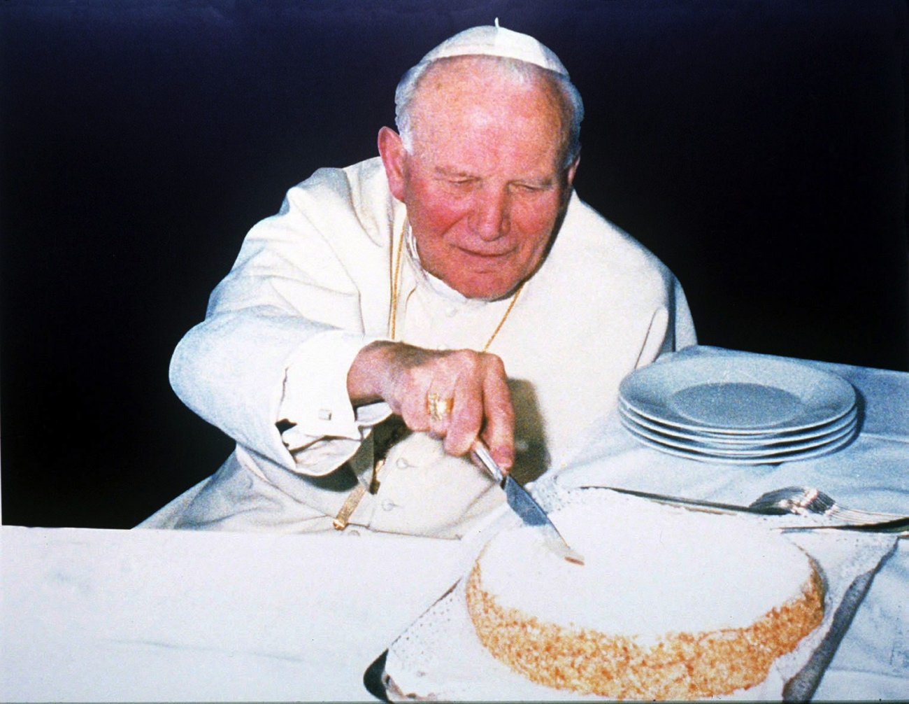 POST OF POPE JOHN PAUL NEXT TO A LINGERIE SHOP, VIA DEL CORSO, ROME, ITALY,  Stock Photo, Picture And Rights Managed Image. Pic. GPT-ITPF0030